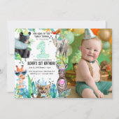 feestbeesten Verjaardag Safari tropisch Kaart (Voorkant)