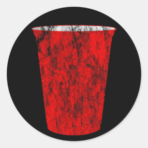 feestbekertje ronde sticker