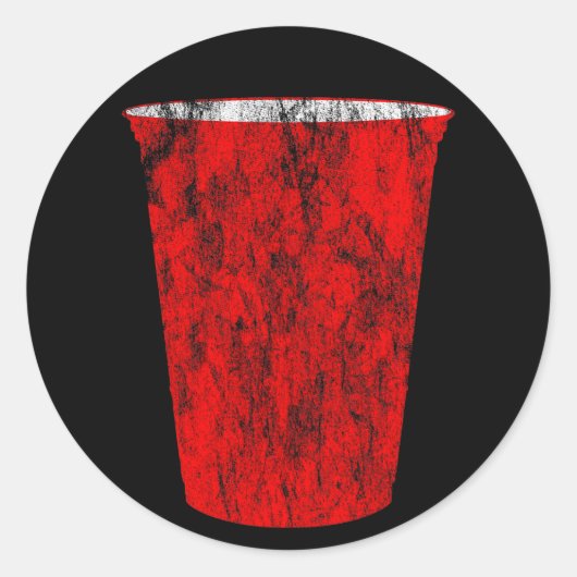 feestbekertje ronde sticker (Voorkant)