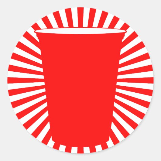 feestbekertje ronde sticker (Voorkant)