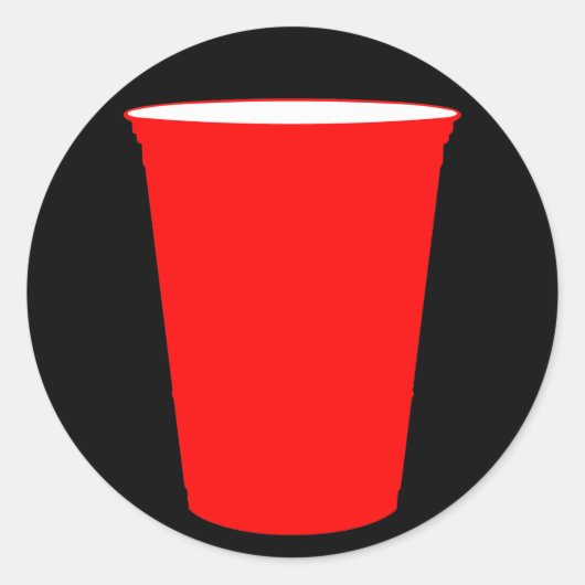 feestbekertje ronde sticker (Voorkant)