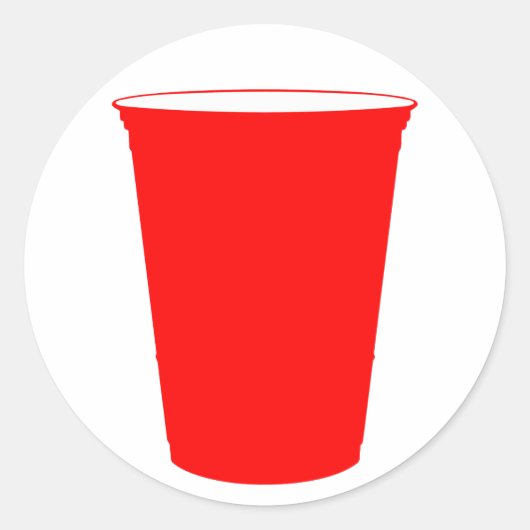 feestbekertje ronde sticker (Voorkant)