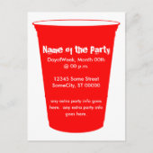 feestbekertje uitnodiging briefkaart (Voorkant)