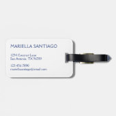 Feestblauw Bagagelabel (Achterkant horizontaal)