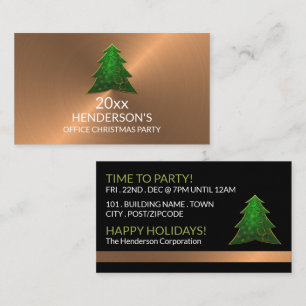 Feestboom - Roos Gold - Christmas Party Ticket Informatiekaartje