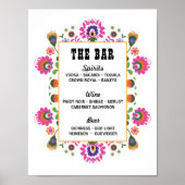 Feestbord Bord De Bar Feest Event Huwelijk Feest Poster (Voorkant)