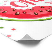 Feestbord één-in-de-watermeloen verjaardagsdecorat poster (Hoek)