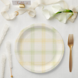 Feestbord | Lime & Lemon Plaid | Gin & Tonic Papieren Bordje
