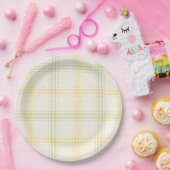 Feestbord | Lime & Lemon Plaid | Gin & Tonic Papieren Bordje (Feest)