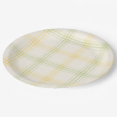 Feestbord | Lime & Lemon Plaid | Gin & Tonic Papieren Bordje (Gekanteld)