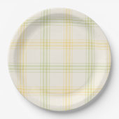 Feestbord | Lime & Lemon Plaid | Gin & Tonic Papieren Bordje (Voorkant)