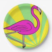 Feestborden Flamingo Papieren Bordje (Voorkant)