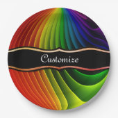 Feestborden Rainbow Twist Papieren Bordje (Voorkant)