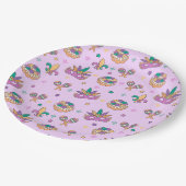 Feestborden voor Koningentaart Mardi Gras Preppy Papieren Bordje (Gekanteld)