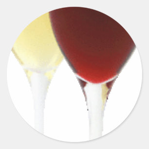 Feestbril Drink Wijn Alcohol Drinken Lotsbestemmin Ronde Sticker