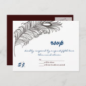 Feestbruiloft III Uitnodiging Briefkaart (Voorkant / Achterkant)