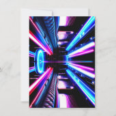 Feestbus Gloed Lichten Dansvloer Verjaardagsfeest Kaart (Achterkant)
