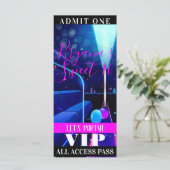 Feestbus Sweet 16 All Access Pas VIP Ticket (Staand voorkant)