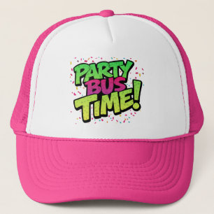 Feestbus Tijd! Leuk Feest Trucker Pet