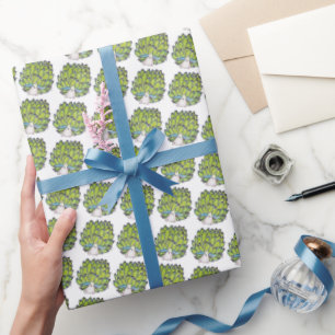 Feestcadeauwikkelrol - blad schaap zee slak cadeaupapier