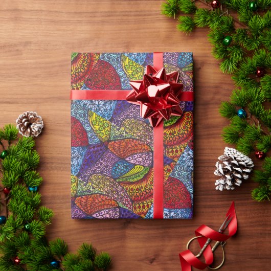 Feestcadeauwikkelrol - Groovy Cadeaupapier (Feestdagen Geschenken)