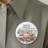 Feestcafé-rondleiding Cruise lijn cocktails Ronde Button 7,6 Cm