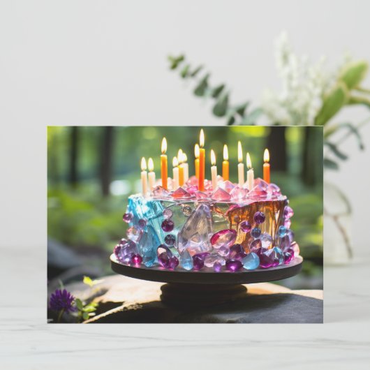 feestcake feestdagenkaart (Staand voorkant)