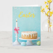Feestcake Scènekaart Kaart (Gele Bloem)
