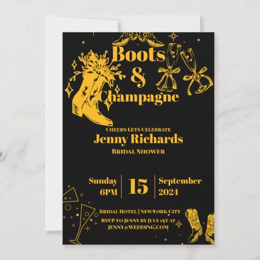 Feestchampagne Kaart (Voorkant)