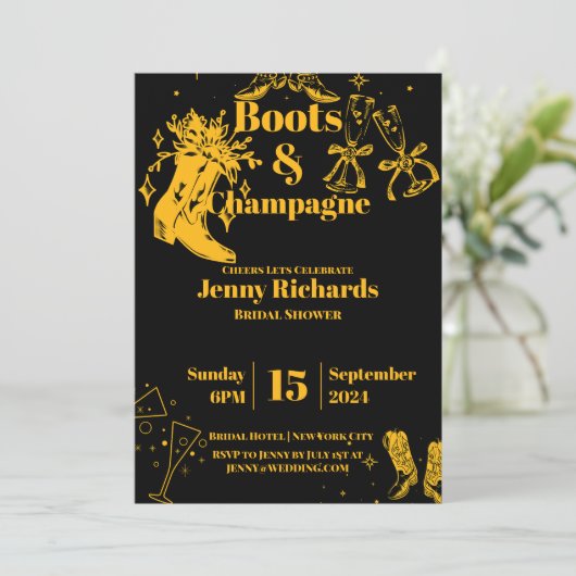 Feestchampagne Kaart (Staand voorkant)