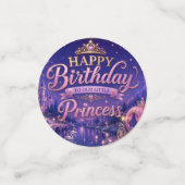 Feestconfetti voor prinsessenverjaardagsfeest  confetti (Kleine voorkant)