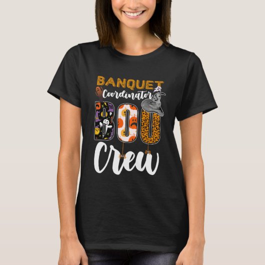 Feestcoördinator Boo Crew Halloween Wedstrijd Behe T-shirt (Voorkant)