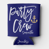 Feestcrew Bruidsmeisje Zeevaart Afscheid Als Bruid Blikjeskoeler (Voorkant)