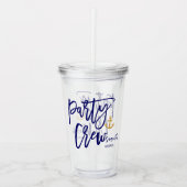 Feestcrew | Nautische bruidsmeisjes  Acryl Drinkbeker (Voorkant)