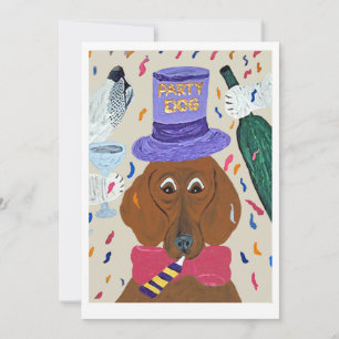 Feestdachshond Kaart