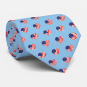 Feestdag - Amerikaanse vlag vier juli stropdas (Opgerold)