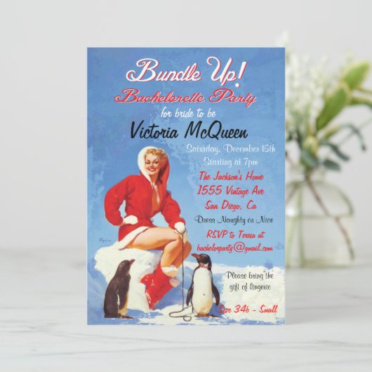  feestdag Bachelorette Kaart (Staand voorkant)
