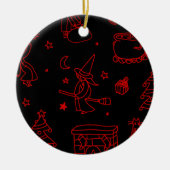 feestdag befana black keramisch ornament (Voorkant)