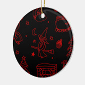 feestdag befana black keramisch ornament (Links)