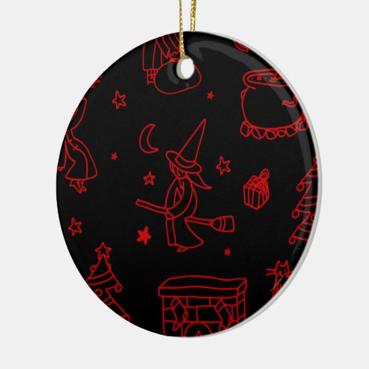 feestdag befana black keramisch ornament (Links)