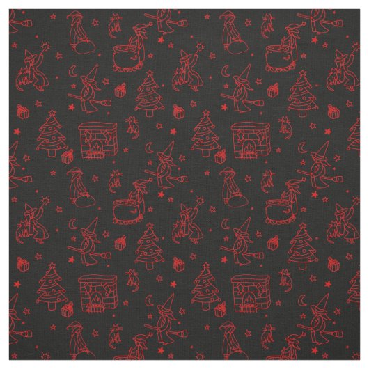 feestdag befana black stof (Swatch)