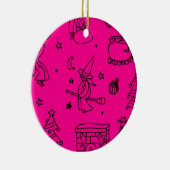 feestdag befana roze keramisch ornament (Rechts)