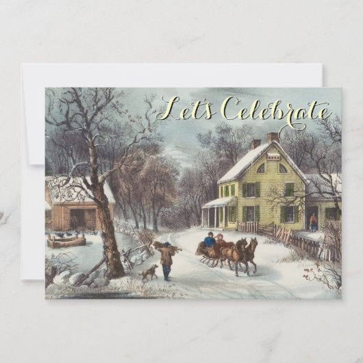  feestdag bezoekt kerstfeest kaart (Voorkant)