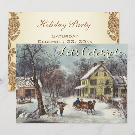  feestdag bezoekt kerstfeest kaart (Voorkant / Achterkant)