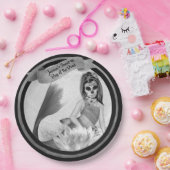 Feestdag Dodenfeest Suiker Schedel Zeemeermin Goth Papieren Bordje (Feest)