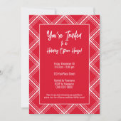 Feestdag - Eenvoudig rood wit Instant Download Kaart (Voorkant)