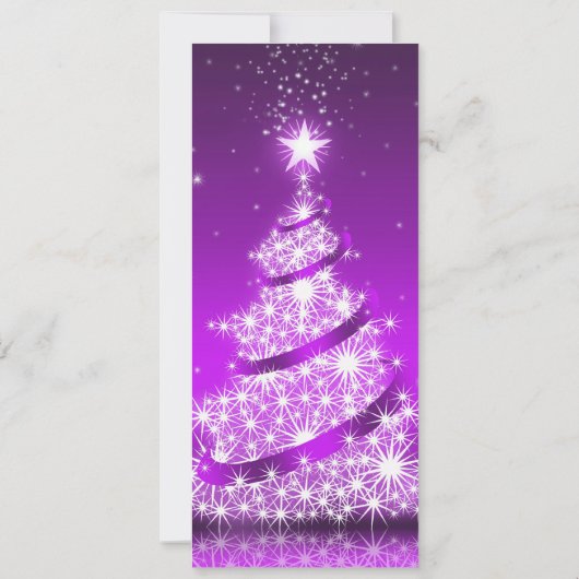 Feestdag Elegante Paarse uitnodiging (Achterkant)