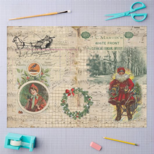  feestdag Ephemera ontkoppelen Victoriaans stijl Tissuepapier (Craft)