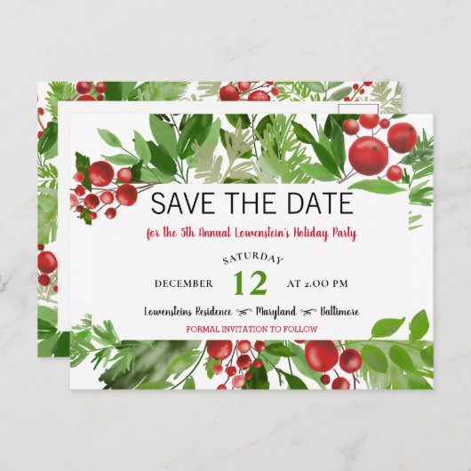 feestdag feestdag feestdag feestdag aankondigingskaart (Voorkant / Achterkant)