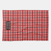 feestdag feestdag feestdag Tartan Persoonlijke naa Theedoek (Horizontaal)